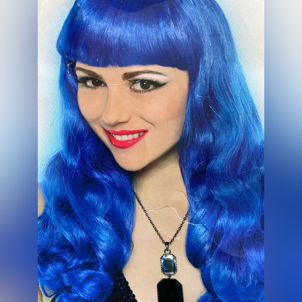 ELECTRIC 💙BLUE💙 ADULT COSTUME WIG 🌟EUC🌟